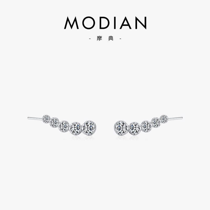 The S925 Sterling Silver Zircon Earrings