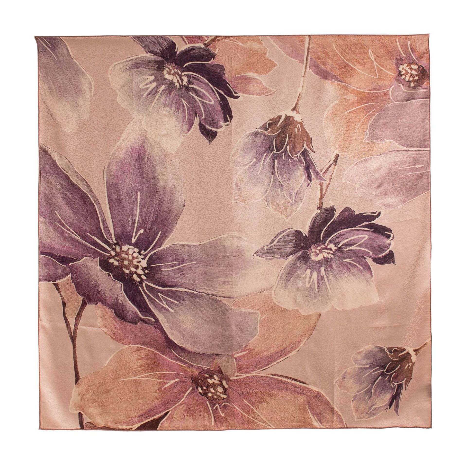 The Snowflake Satin Double-Sided Silk Scarf Shawl - Image 5