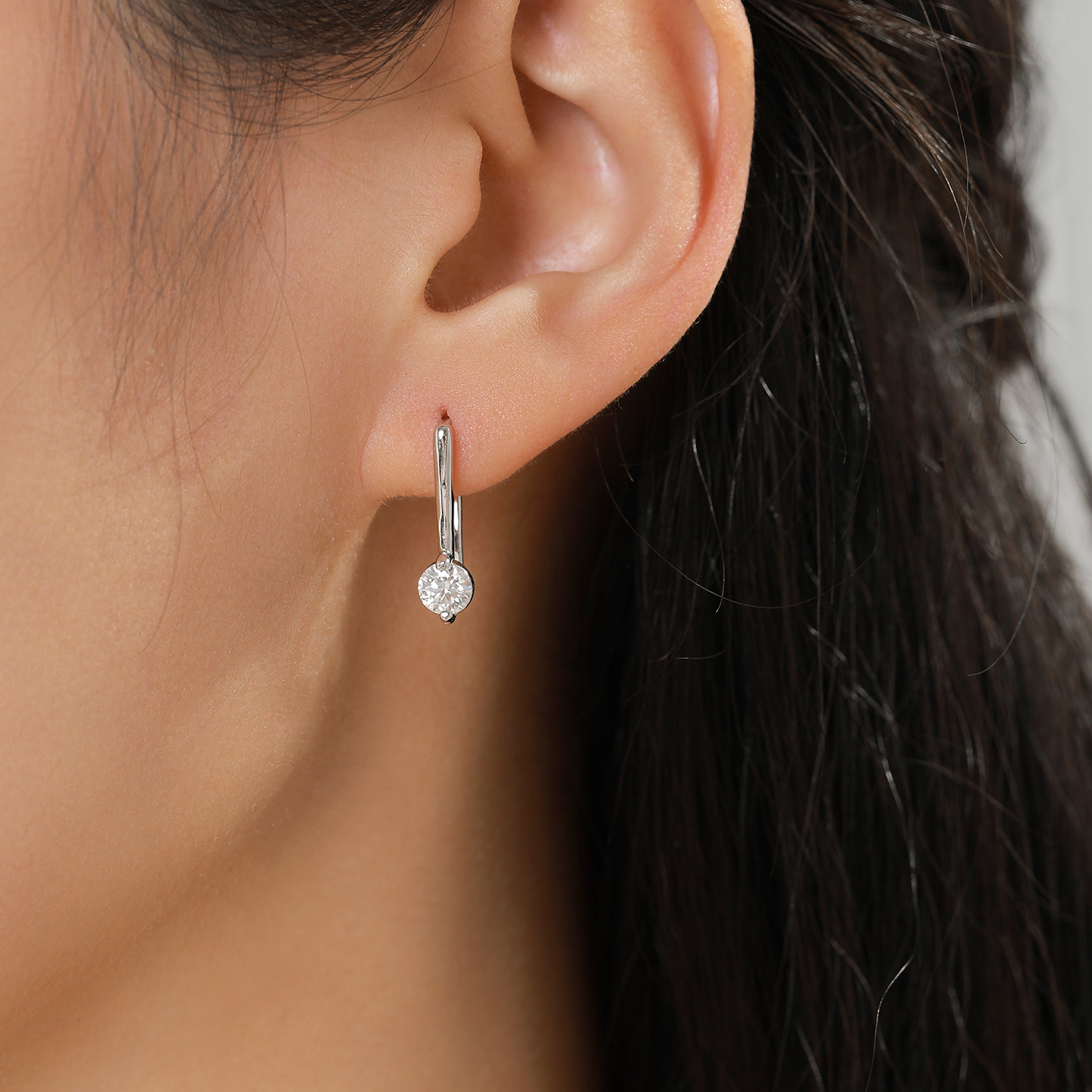 The 50-Point Moissanite S925 Silver Earrings - Image 2