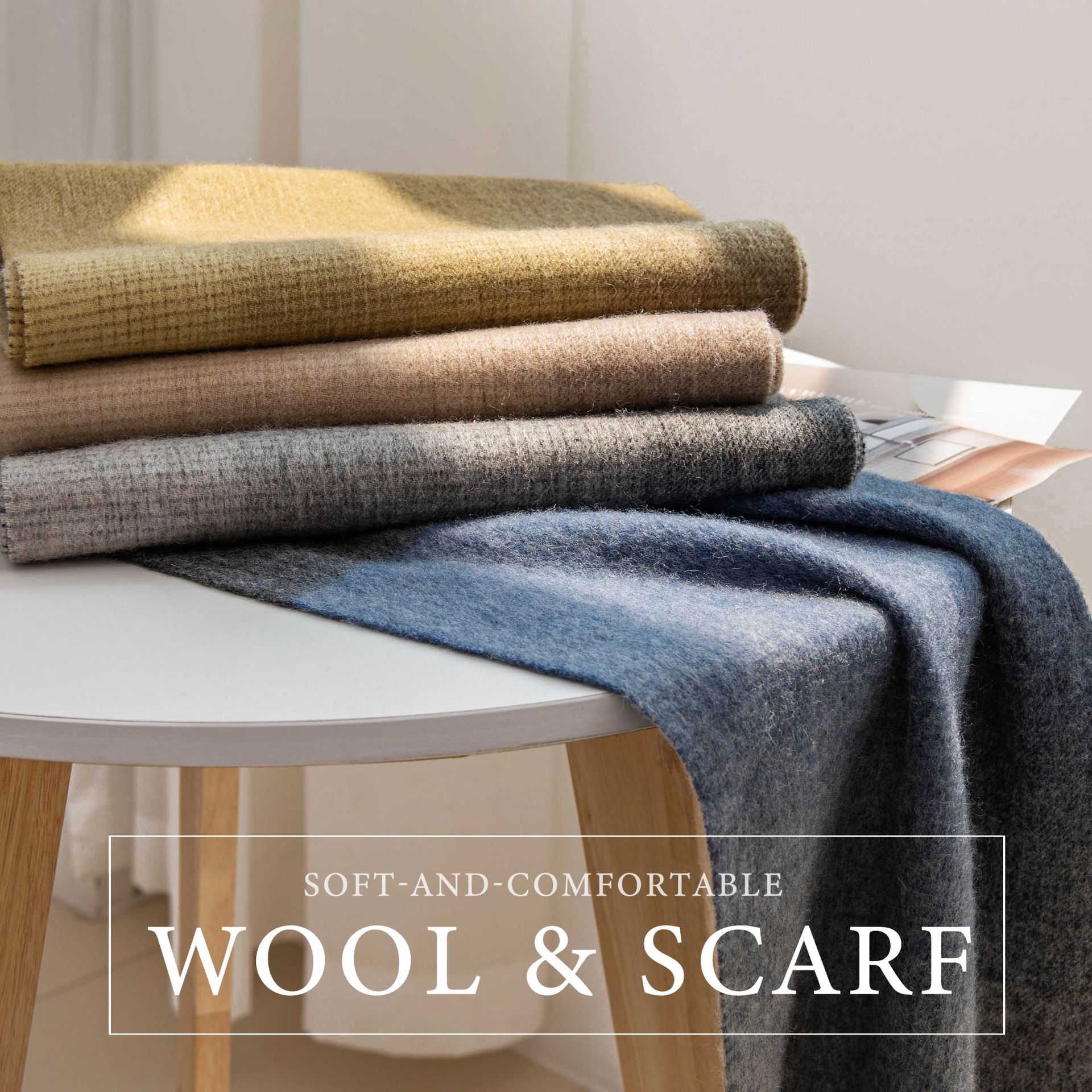 The Wool Plaid Wrap Scarf