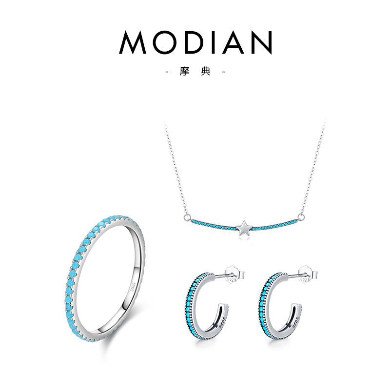 The Sterling Silver Turquoise Necklace and Ring Set - Image 5