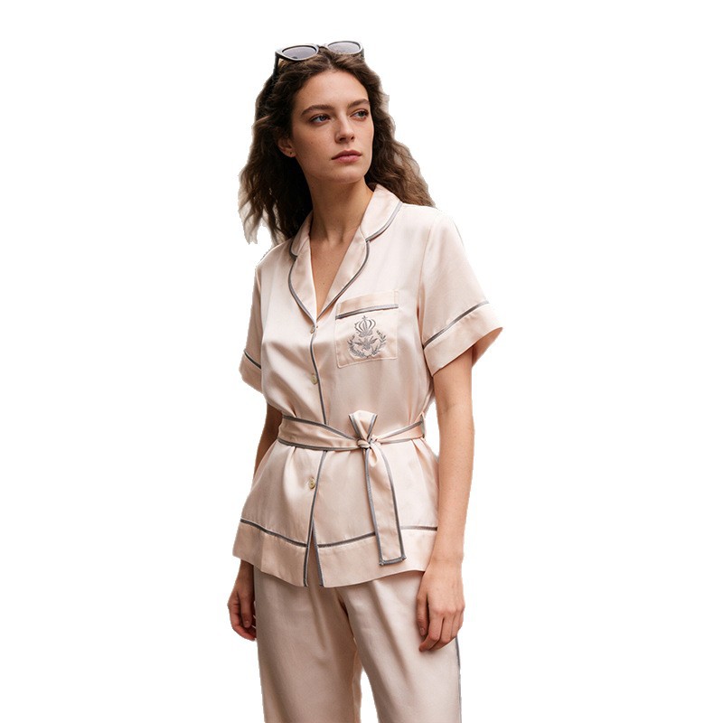 The 19 Momme 100% Mulberry Silk Short Pajama Set - Image 5