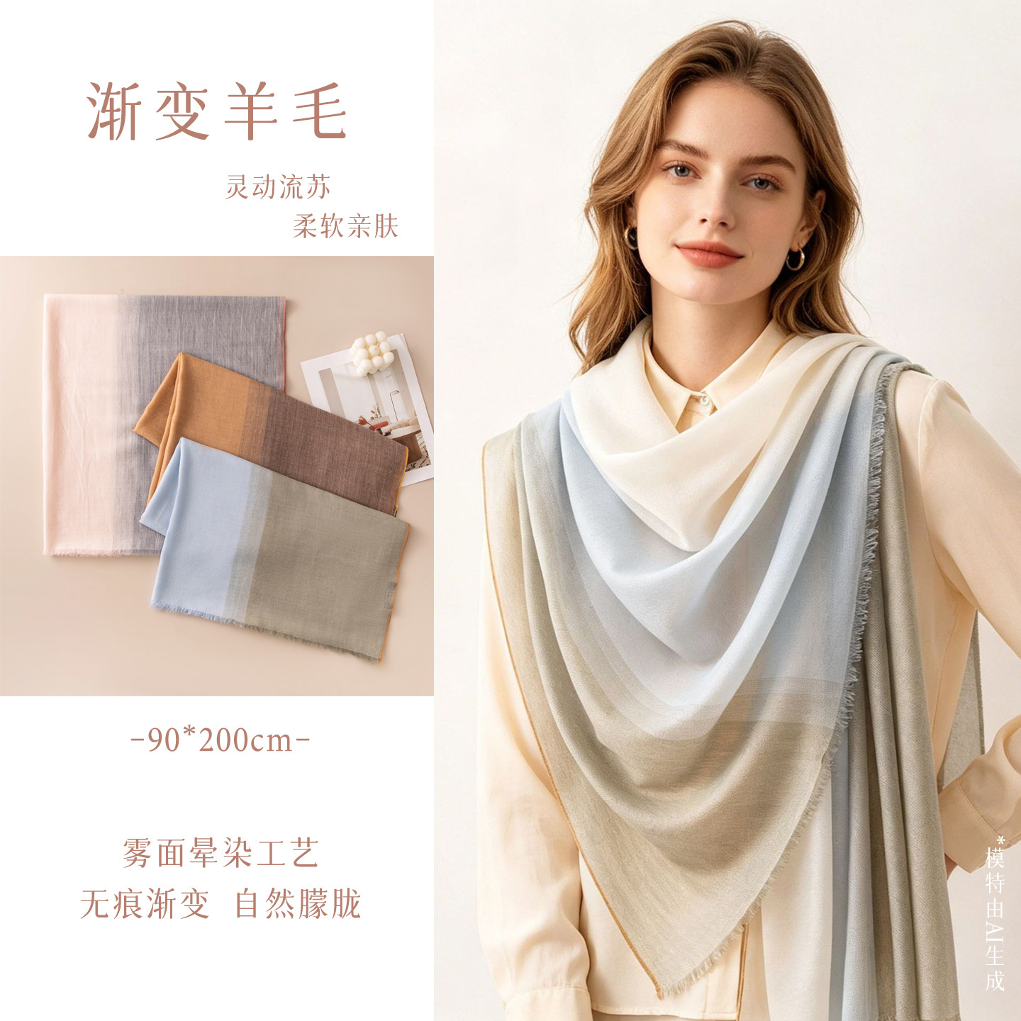 The Merino Wool Gradient Wrap