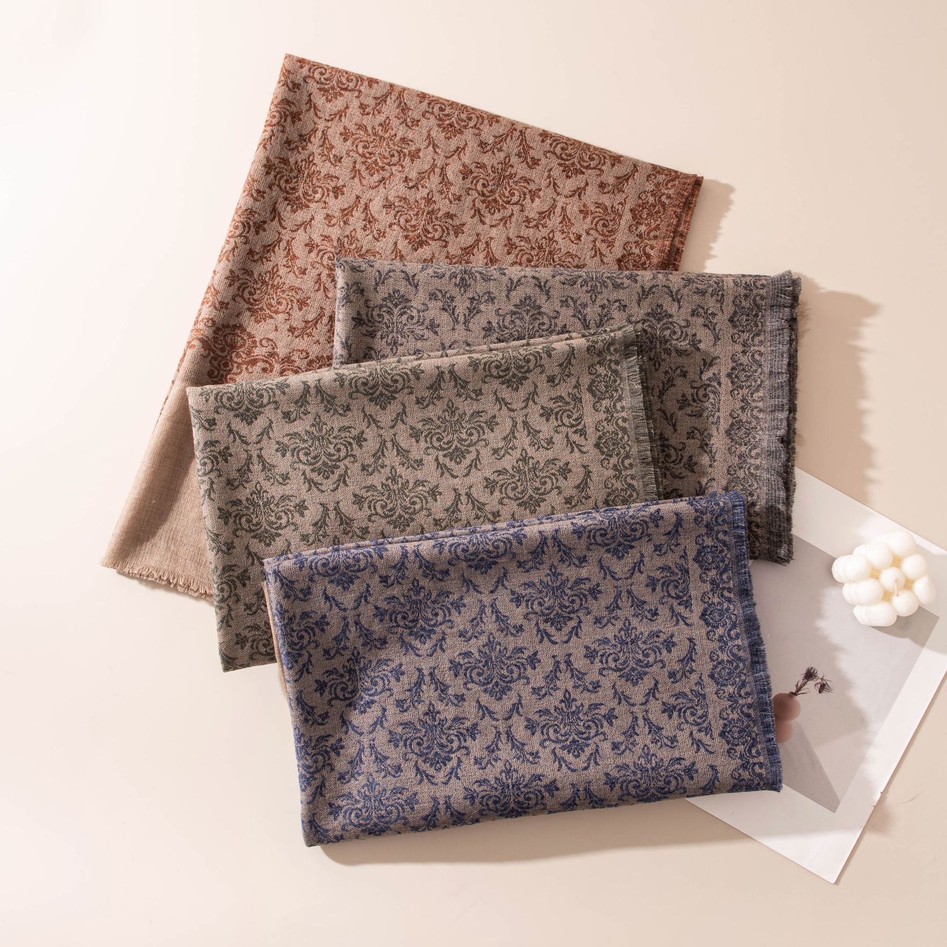 The Lightweight Jacquard Cashmere Shawl - Image 3