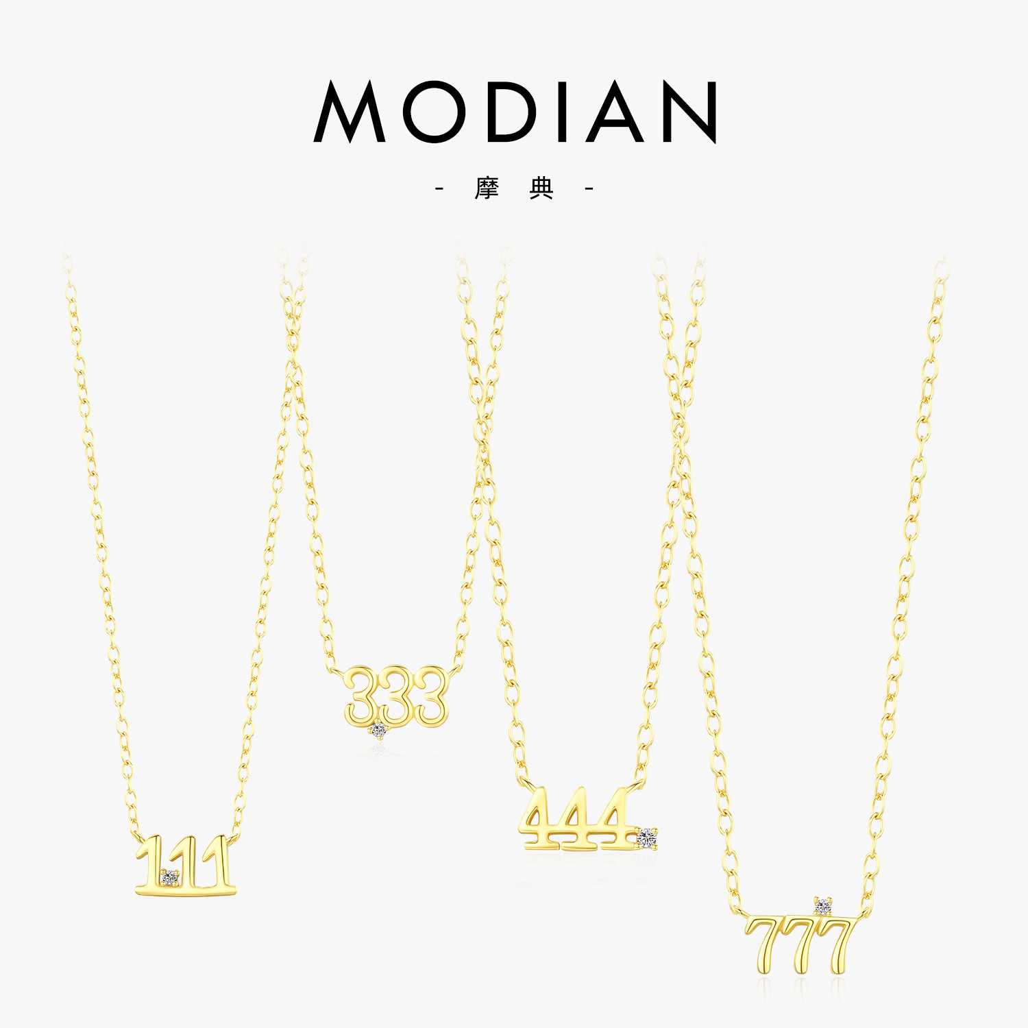 The S925 Sterling Silver Lucky Number Collarbone Necklace