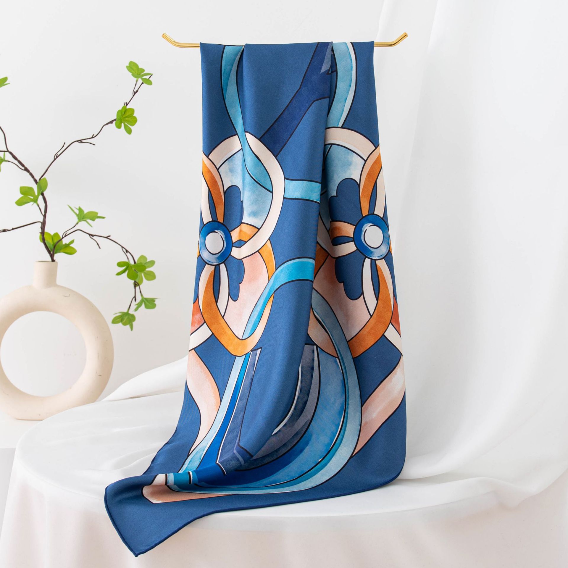 The Mulberry Silk Double-Sided Print Neck Scarf - Image 2