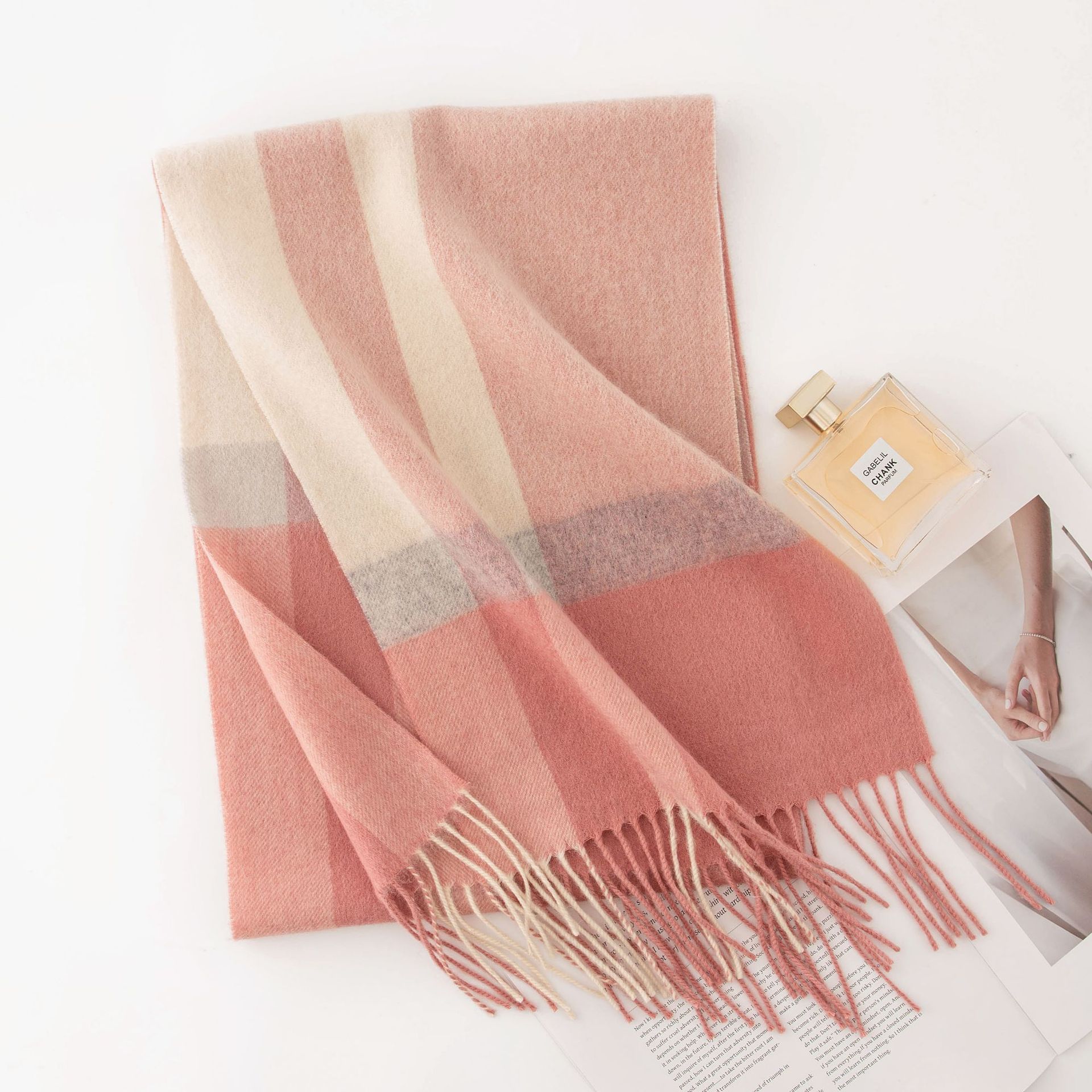 FHY24-7031-3 Pink Coffee Plaid