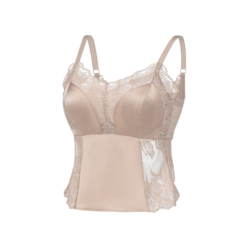 The Silk Satin Lace Backless Camisole Bra - Image 5
