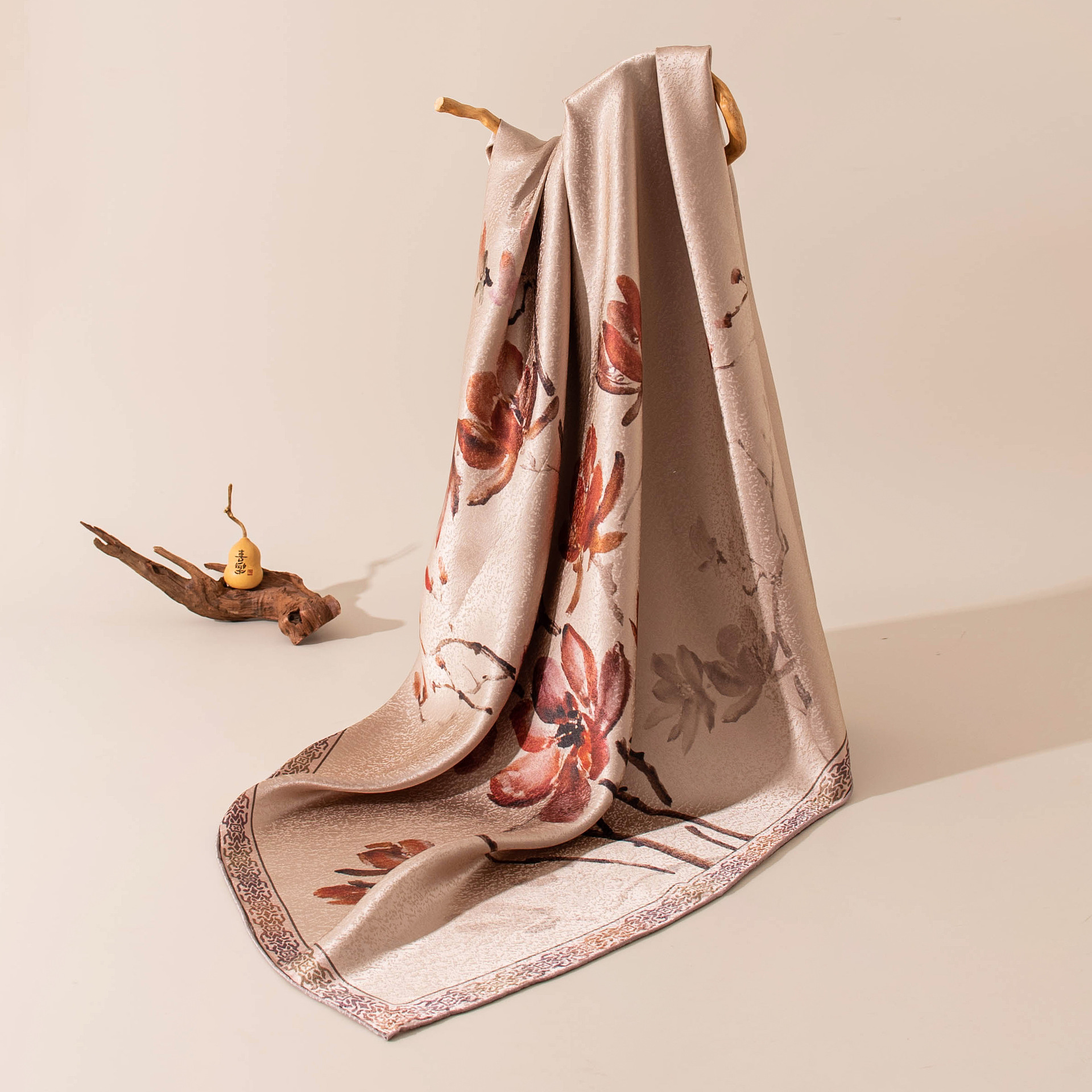 The Double-Sided Printed Mulberry Silk Wrap - Image 3