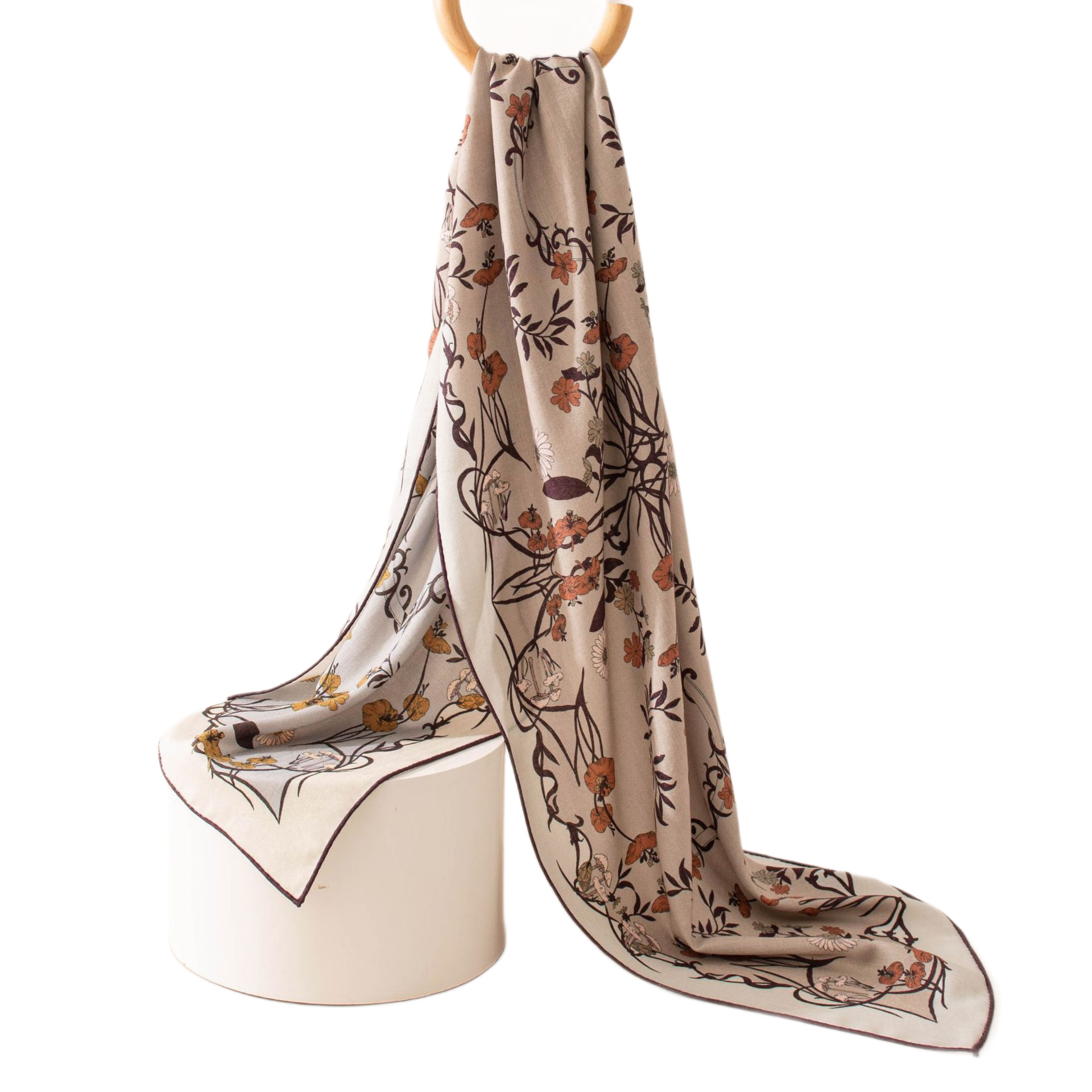 The Double-Sided Silk Wool Shawl with Gift Box - Image 5
