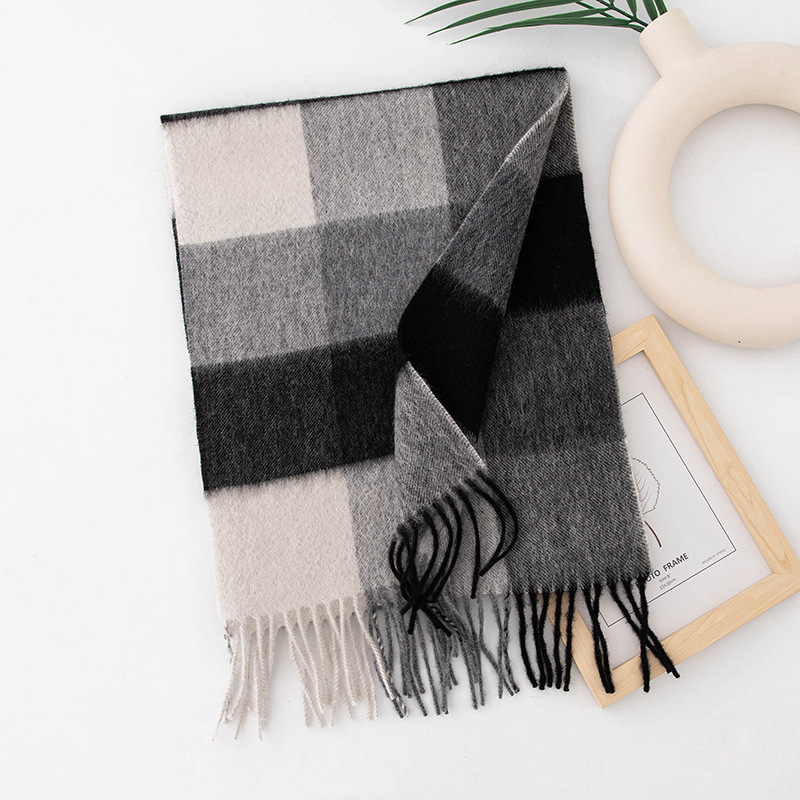 FHY24-7019-2 Gray Black White Plaid