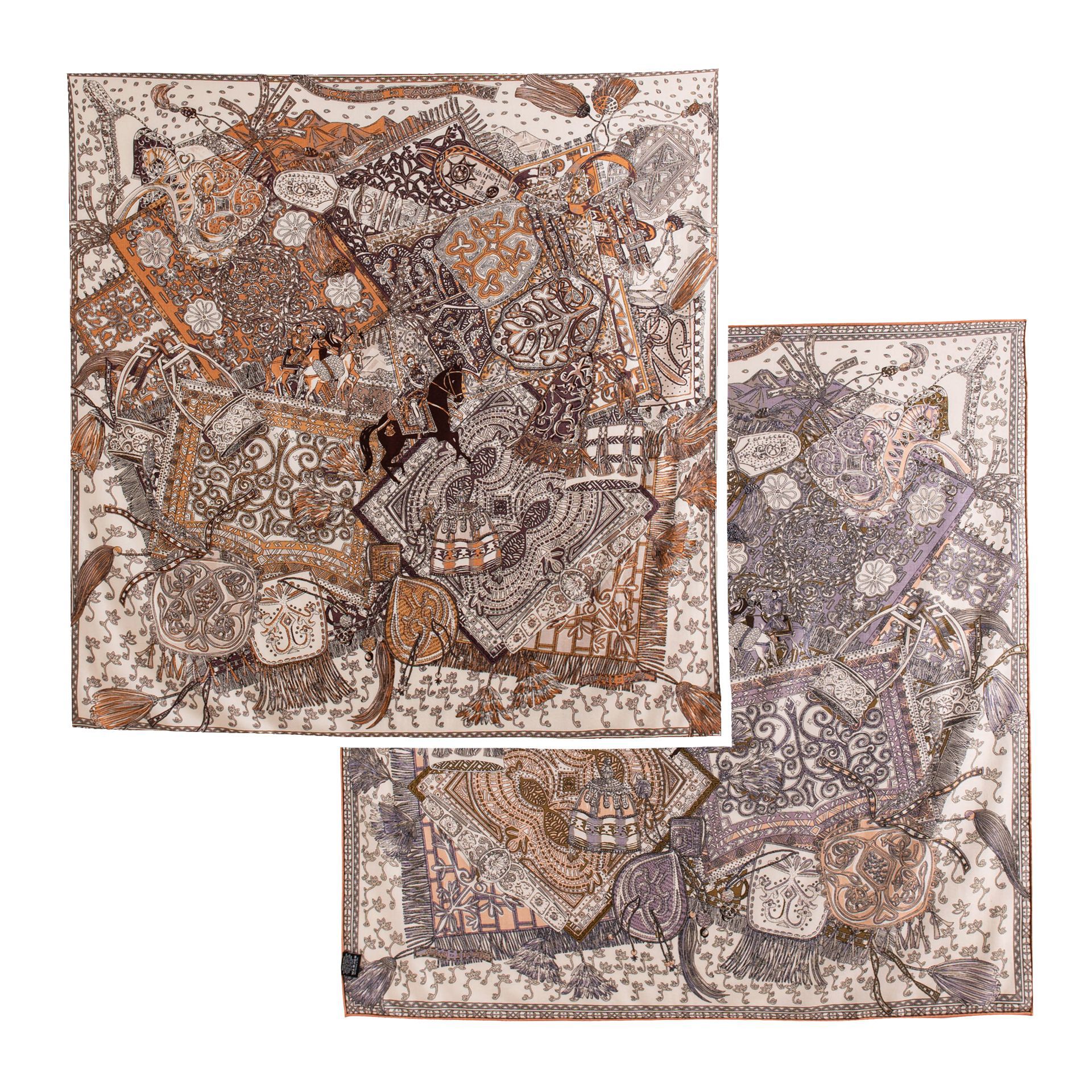 FHZ25-90053-1 Hand Rolled - Double Sided Towel Exotic Knight