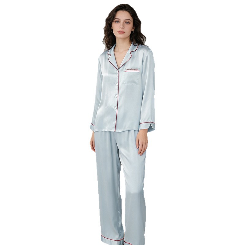 The 19 Momme 100% Mulberry Silk Long Sleeve Pajama Set - Image 5