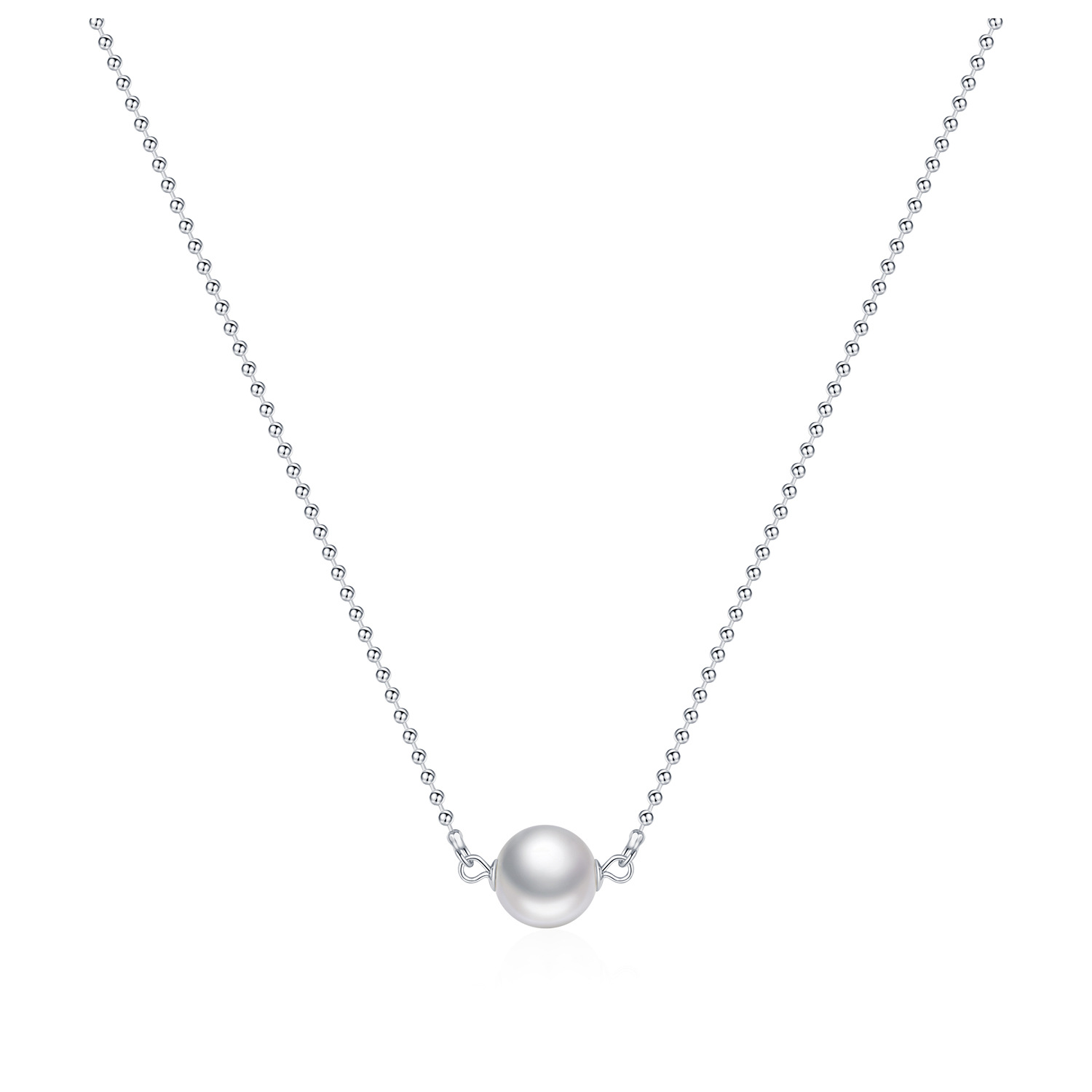 The S925 Sterling Silver Pearl Pendant Collarbone Necklace - Image 5