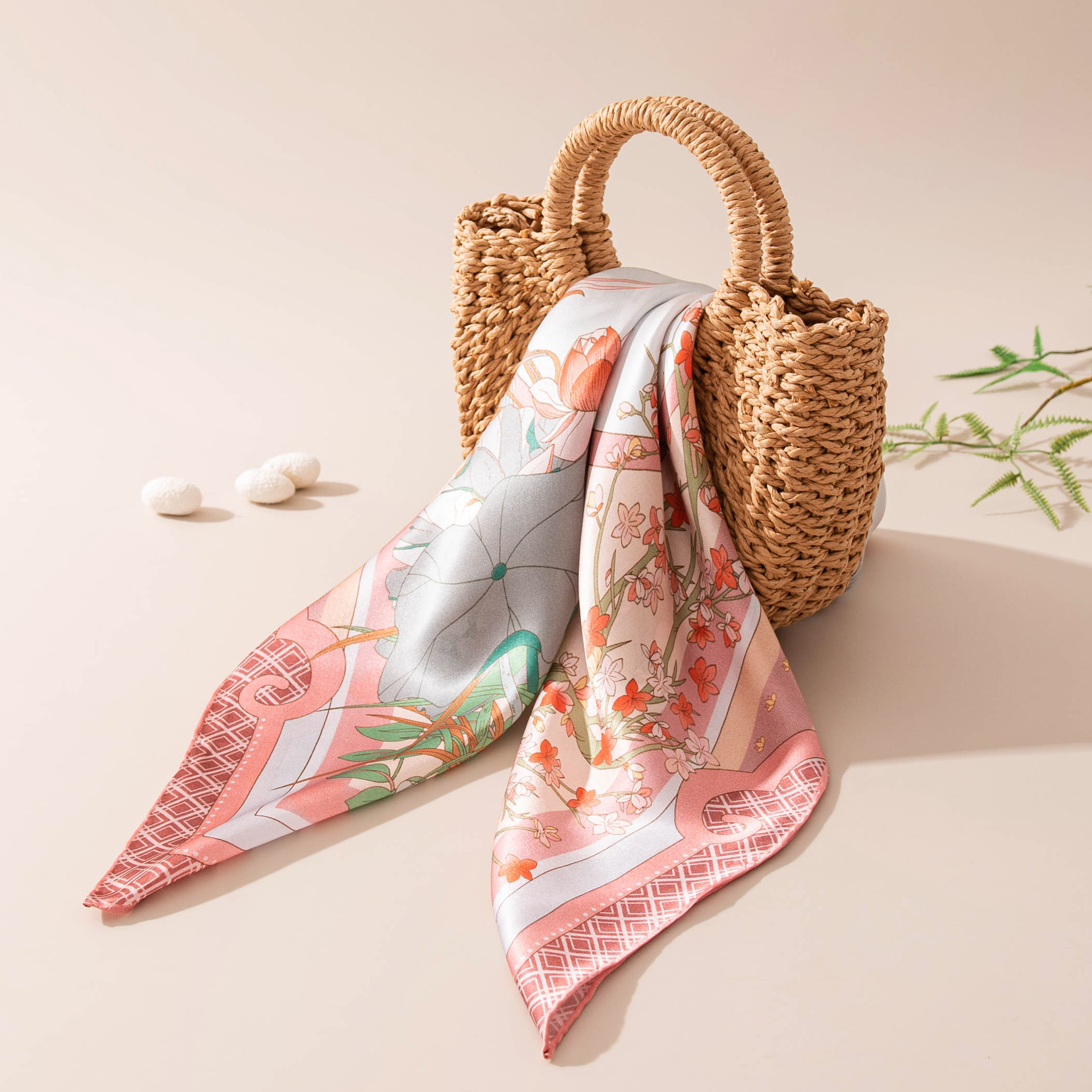 The Pure Mulberry Silk Print Neck Scarf - Image 3