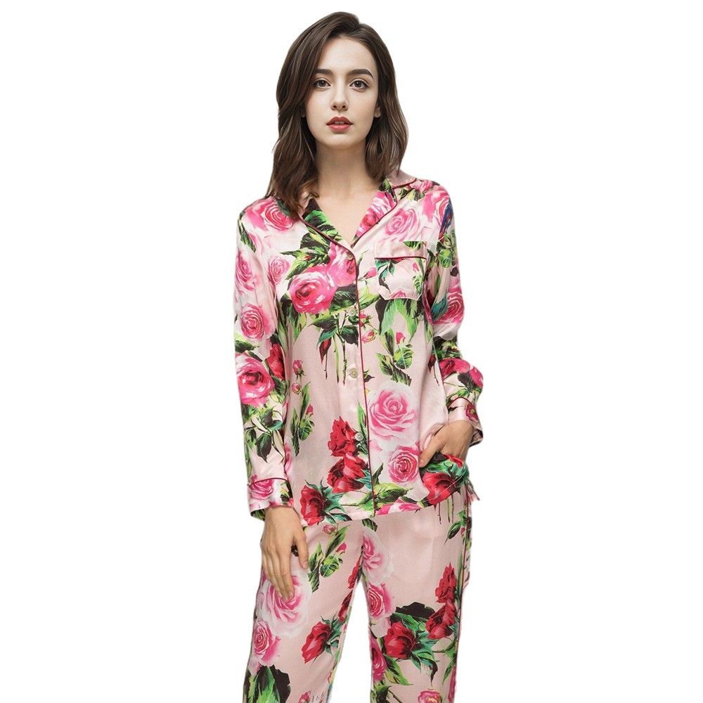 The 100% Mulberry Silk Long Sleeve Pajama Set - Image 5