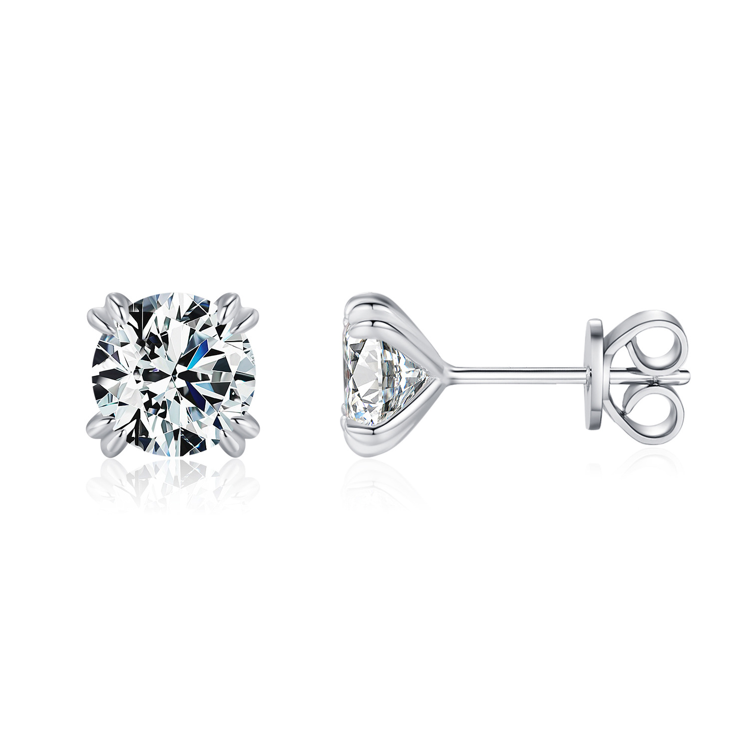 The 1 Carat Moissanite S925 Sterling Silver Stud Earrings - Image 5
