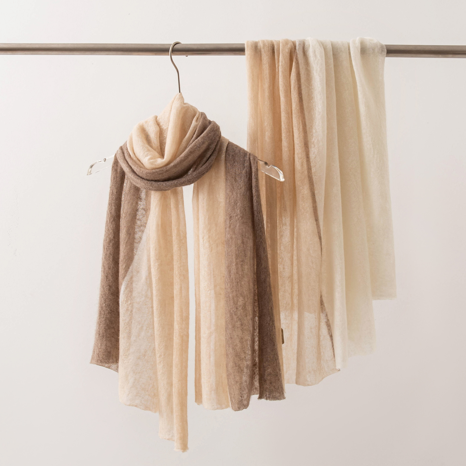 The Lightweight Cashmere Two-Tone Shawl - Image 2