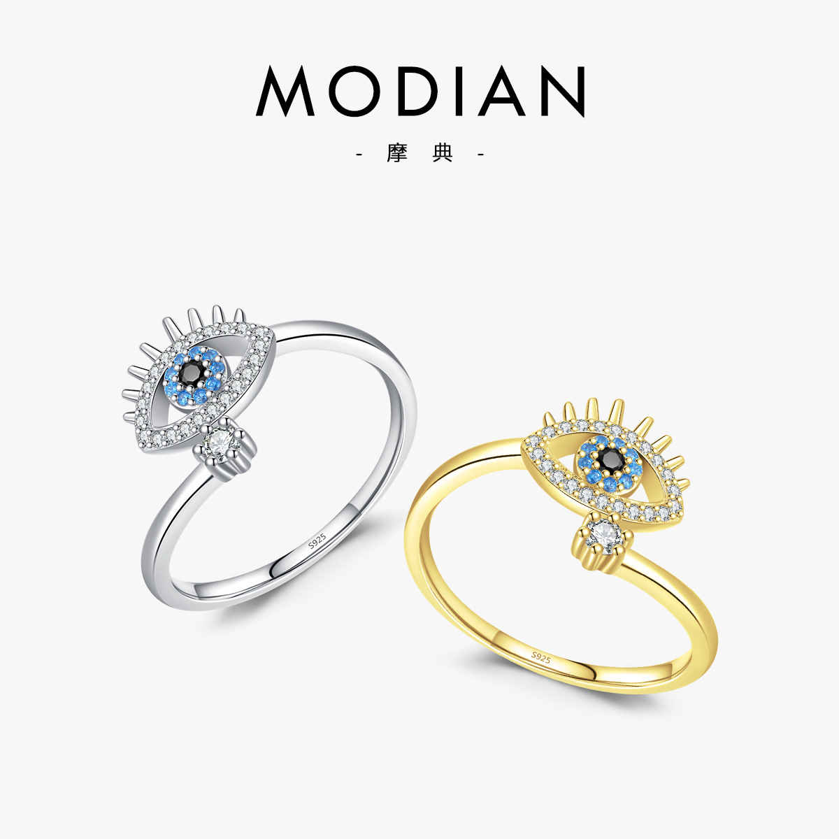 The Evil Eye S925 Sterling Silver Open Ring