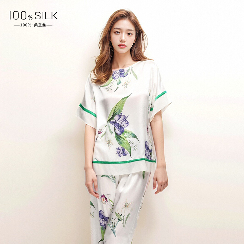 The 100% Mulberry Silk Short Sleeve Pajama Set