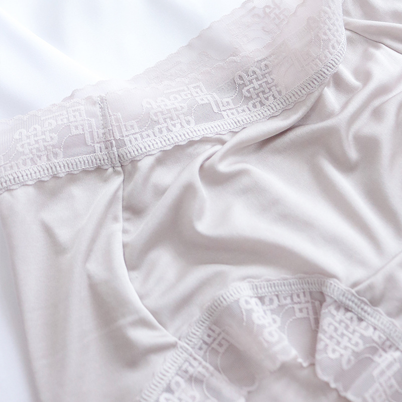 The Mulberry Silk Lace Trim Briefs - Image 4