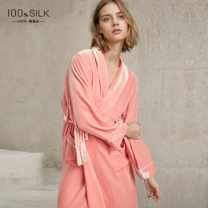The Plush Fleece Long Sleeve Velvet Housecoat - Image 4