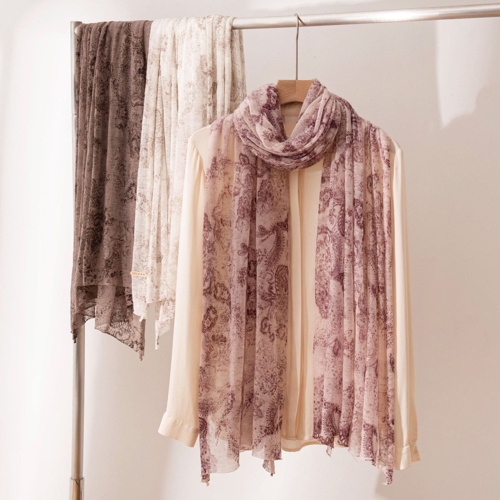 The Lightweight 100% Cashmere Mid-Length Shawl