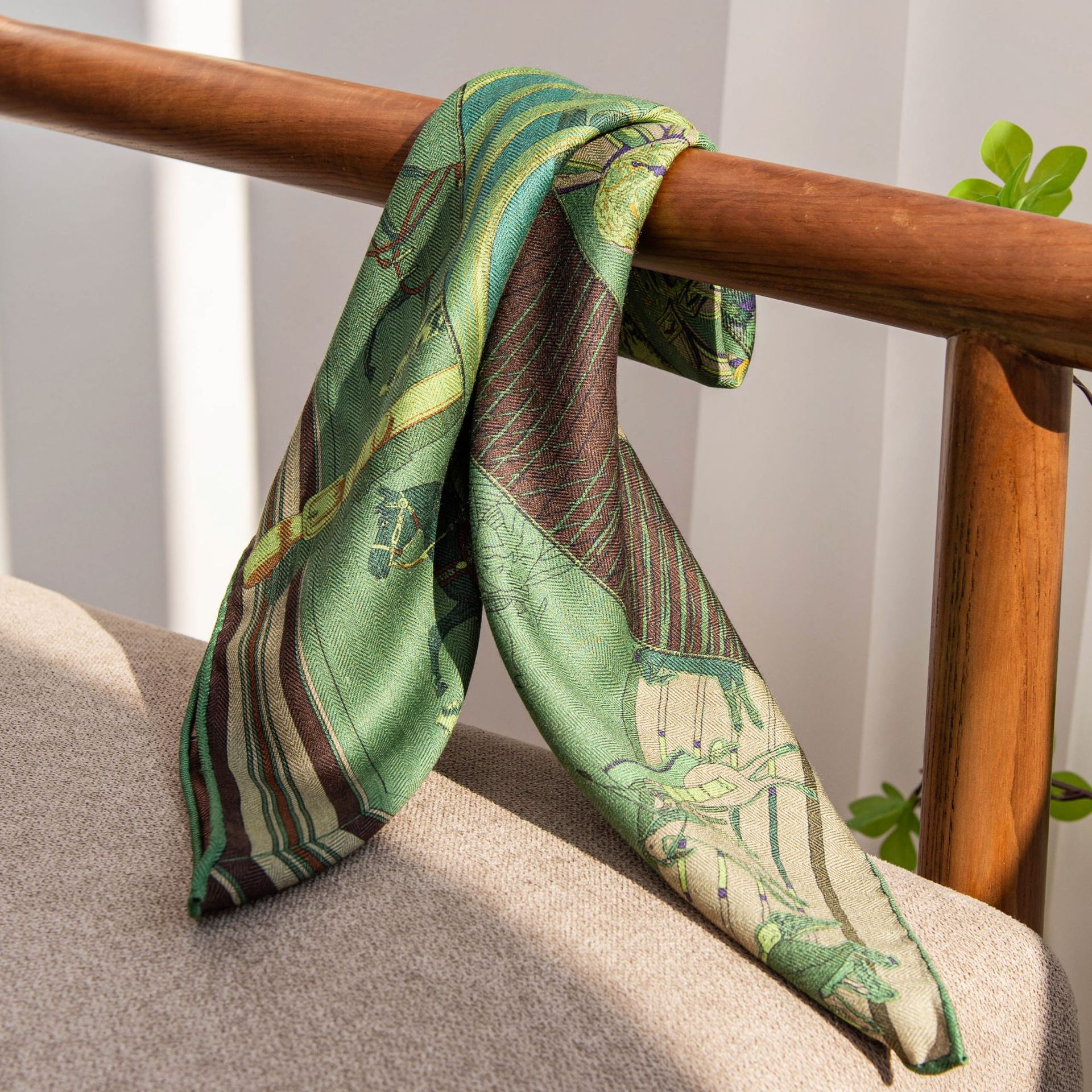 The Reversible Retro Knight Silk Scarf