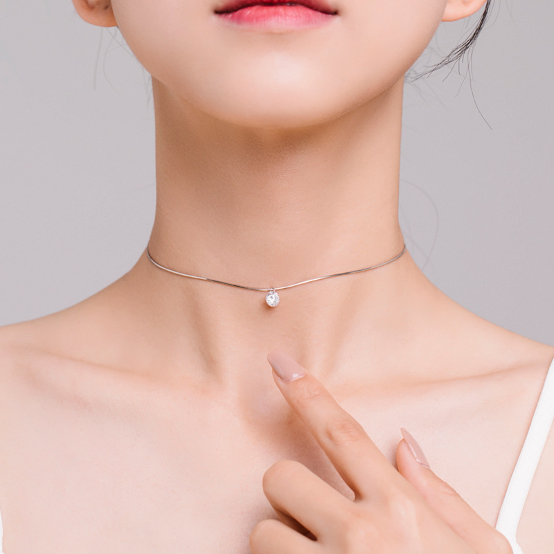 The S925 Silver Snake Bone Choker Necklace - Image 2