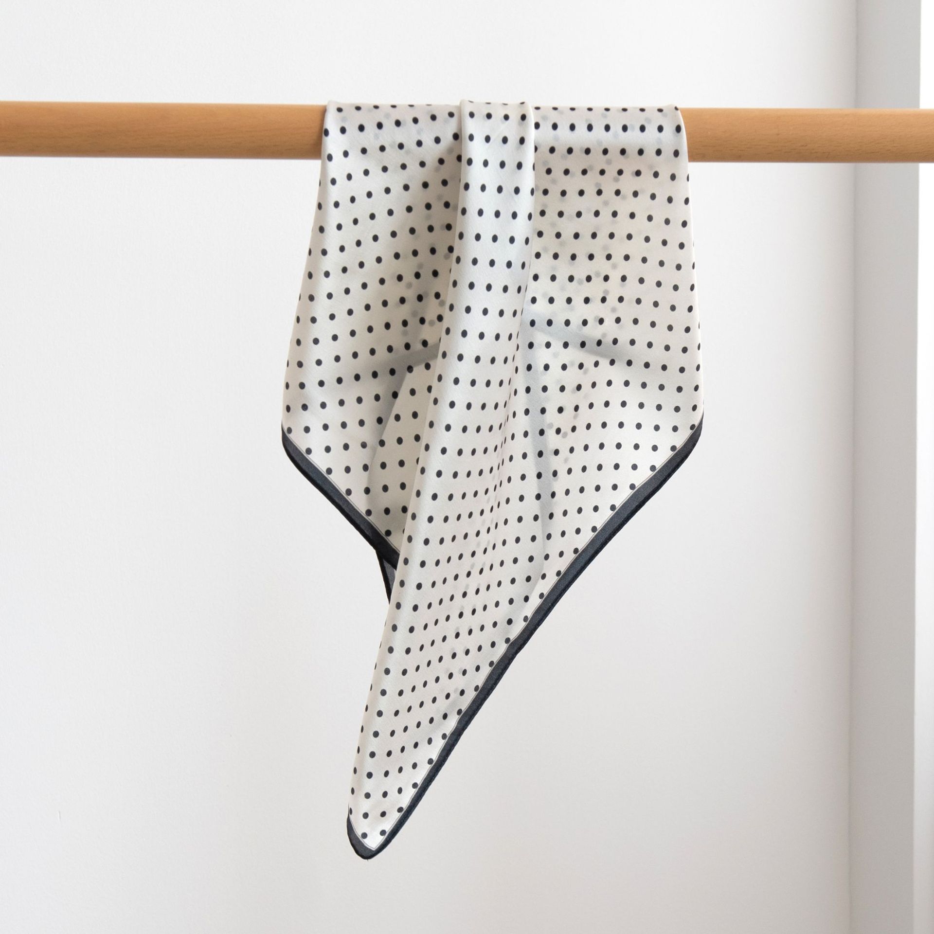 The Mulberry Silk Polka Dot Print Neck Wrap - Image 3