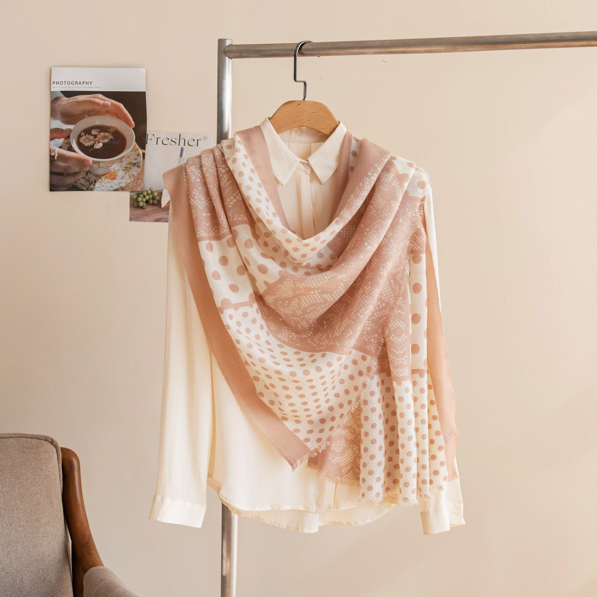 The Lightweight Wool Long Wrap Shawl - Image 2