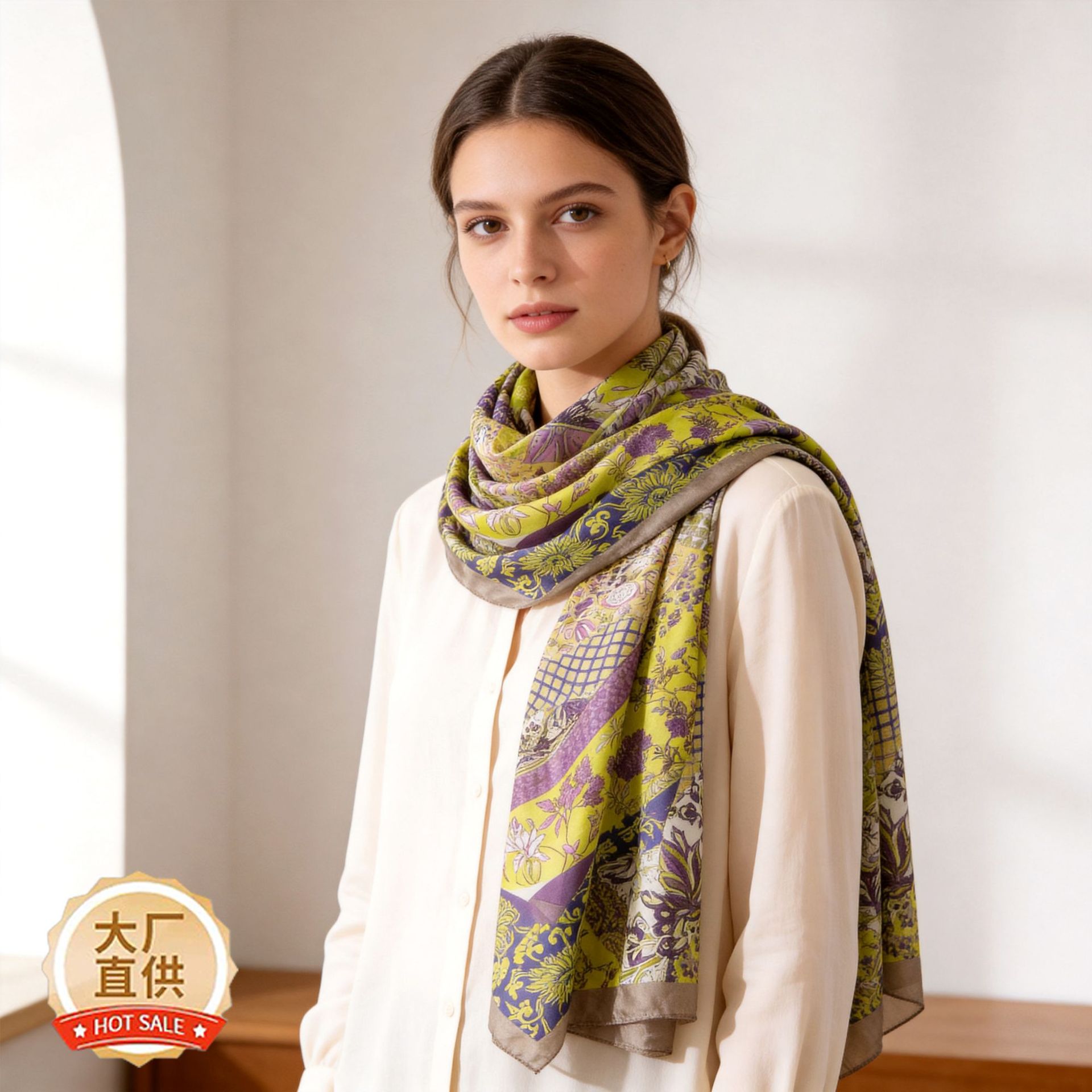 The Mulberry Silk Long Scarf Wrap