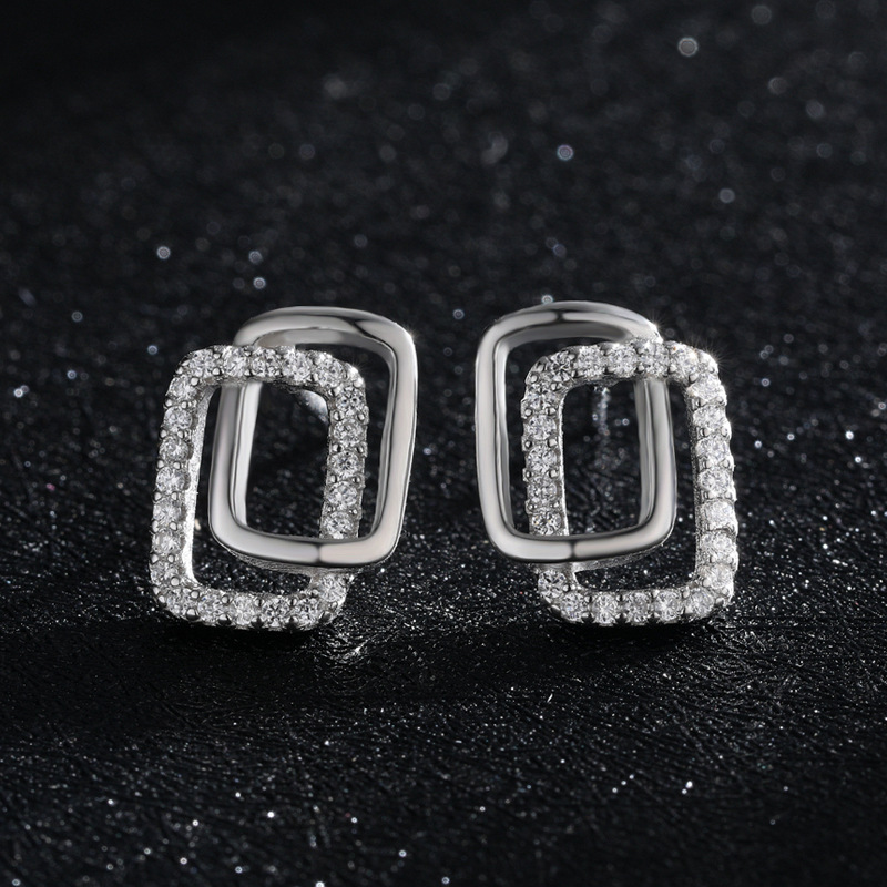 The S925 Sterling Silver 3D Stud Earrings - Image 3
