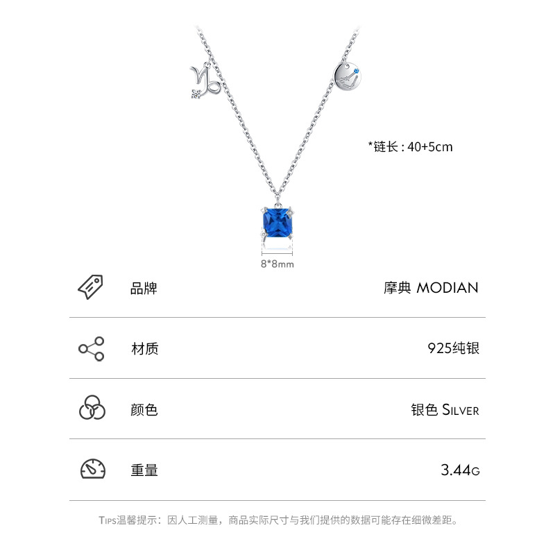 The S925 Sterling Silver Capricorn Collarbone Necklace - Image 3