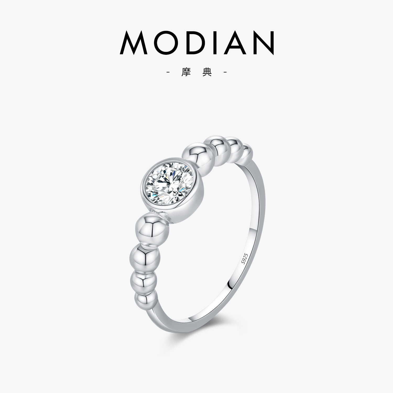 The VVS1 Moissanite S925 Silver Bubble Ring