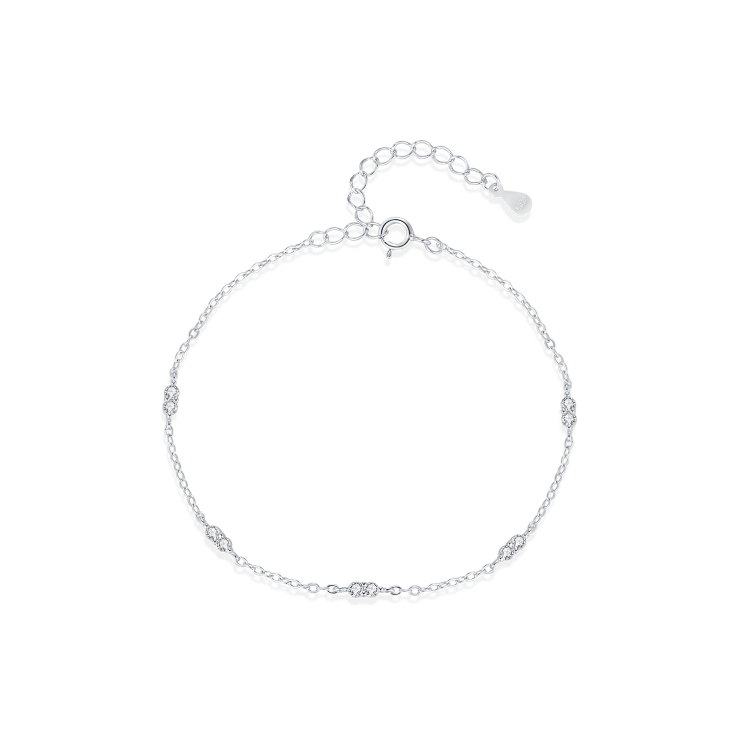 The S925 Sterling Silver Rhinestone Bracelet - Image 5