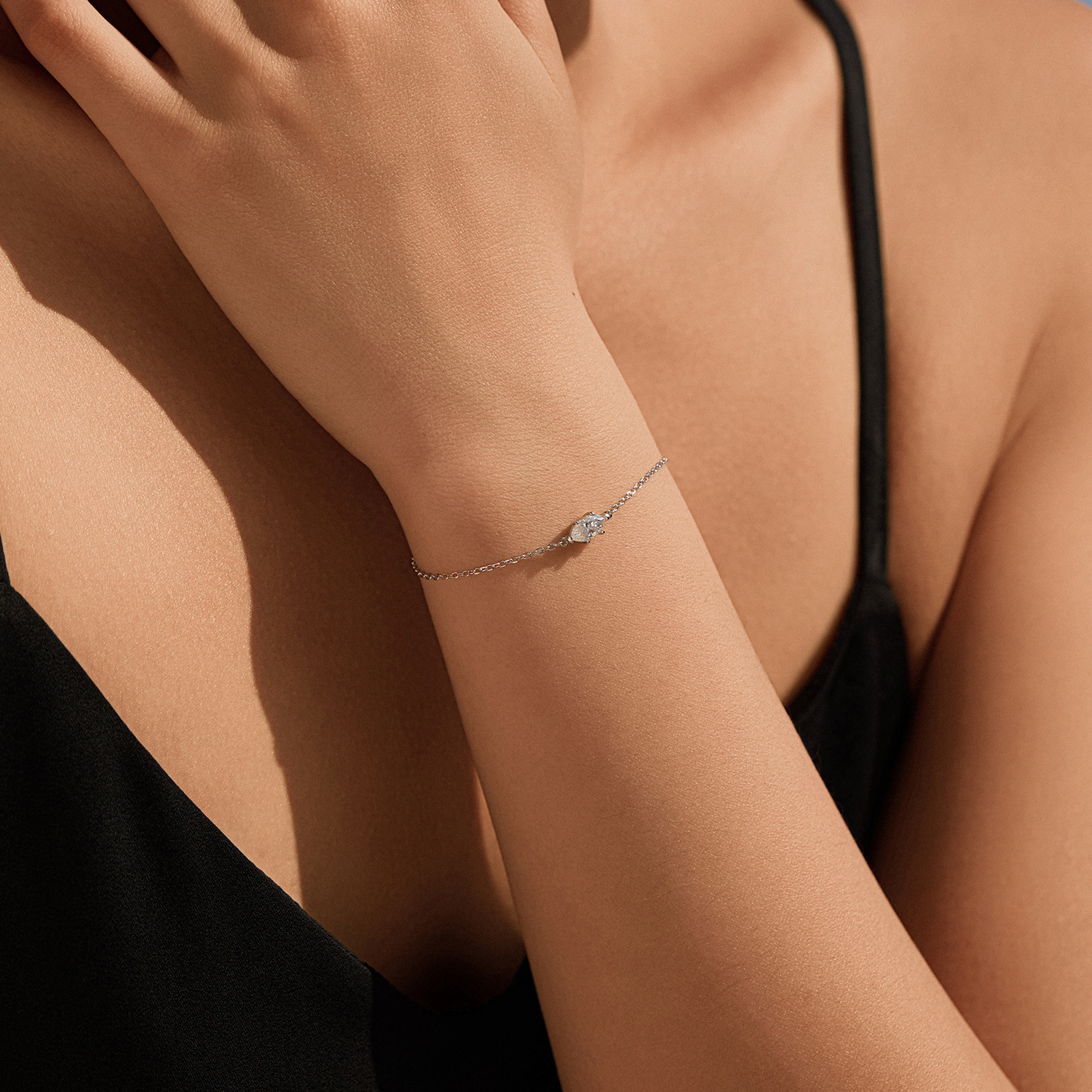 The Moissanite S925 Sterling Silver Sparkling Bracelet - Image 2