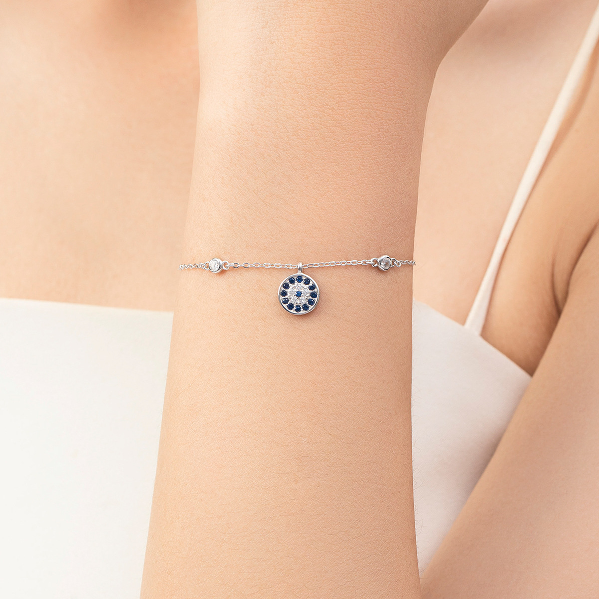 The Sterling Silver Blue Eye Bracelet - Image 2