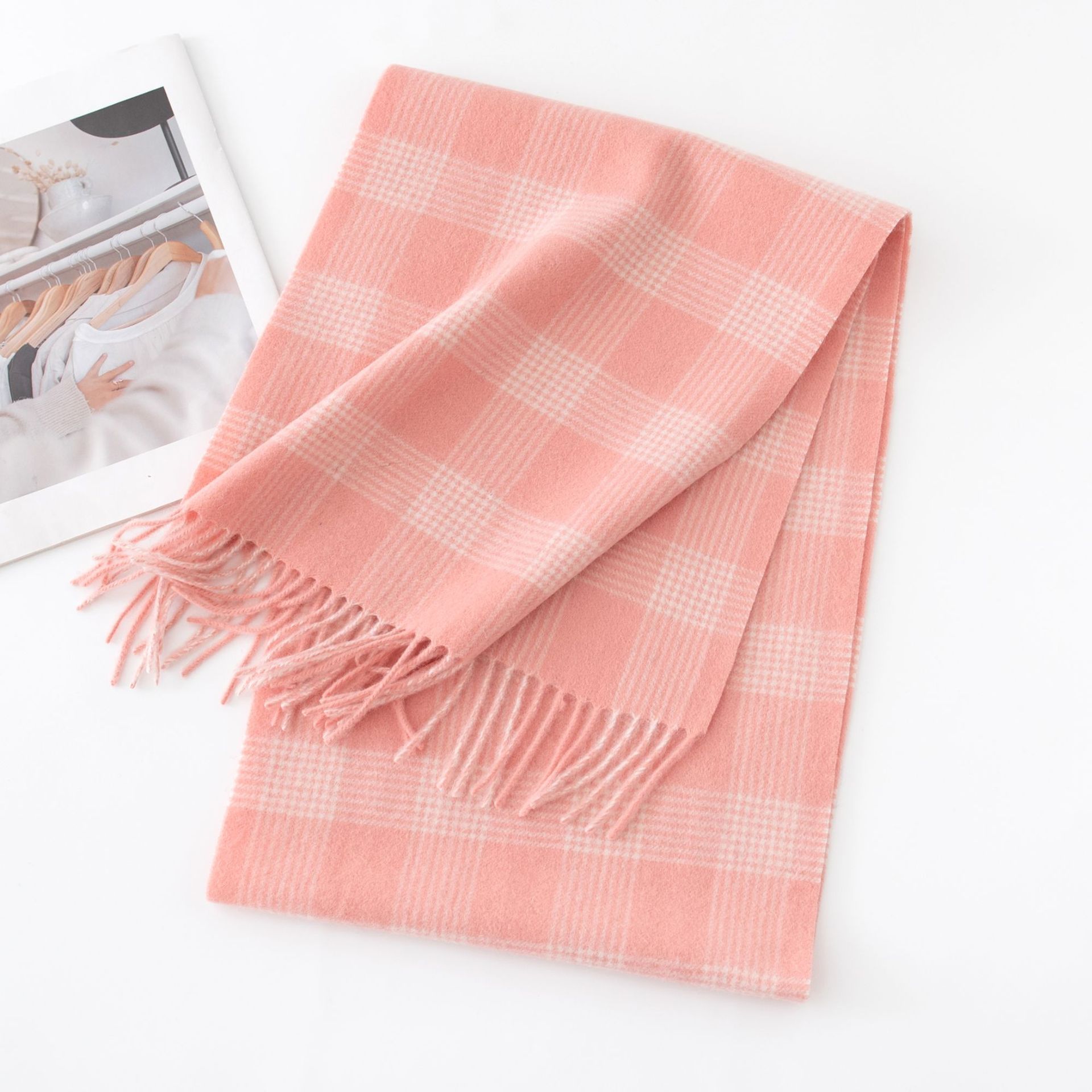 FHY24-7057-1 Pink Stripe Plaid