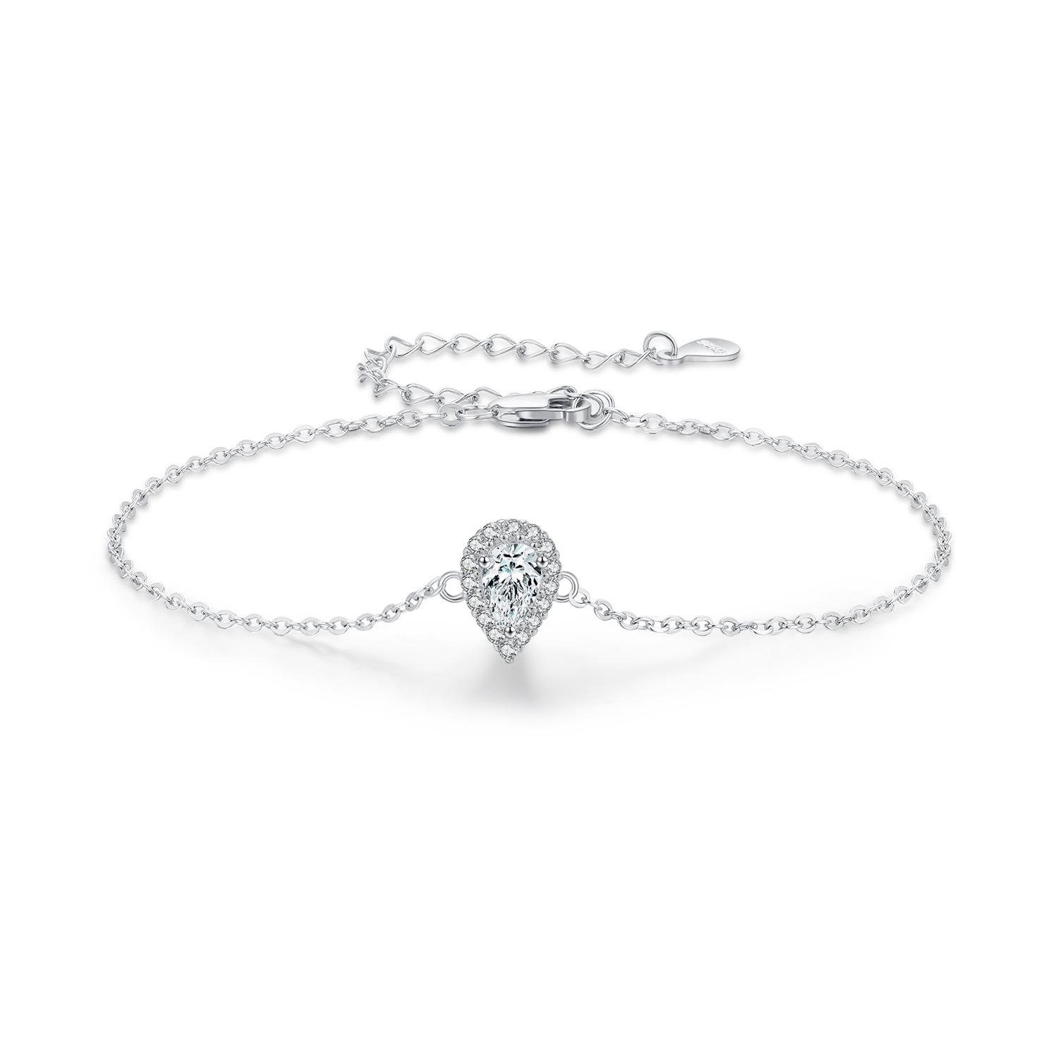 The S925 Sterling Silver Zircon Drop Bracelet - Image 5