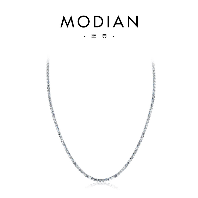 The S925 Sterling Silver Rhinestone Choker Necklace - Image 5