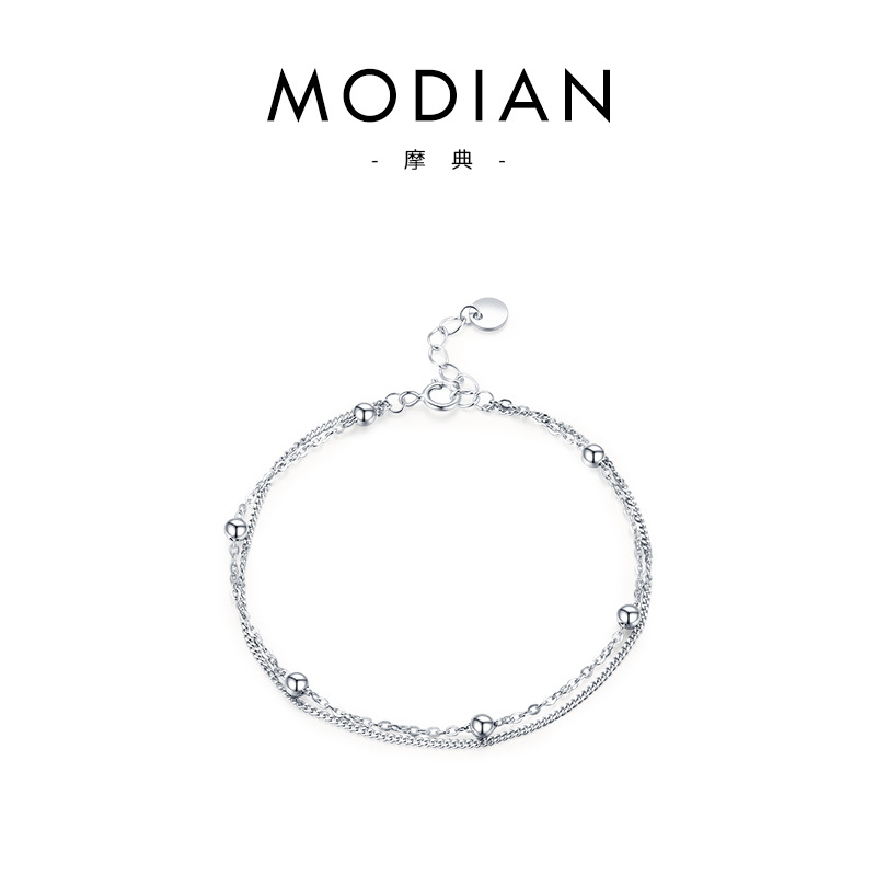 The S925 Sterling Silver Double Layer Bracelet - Image 5