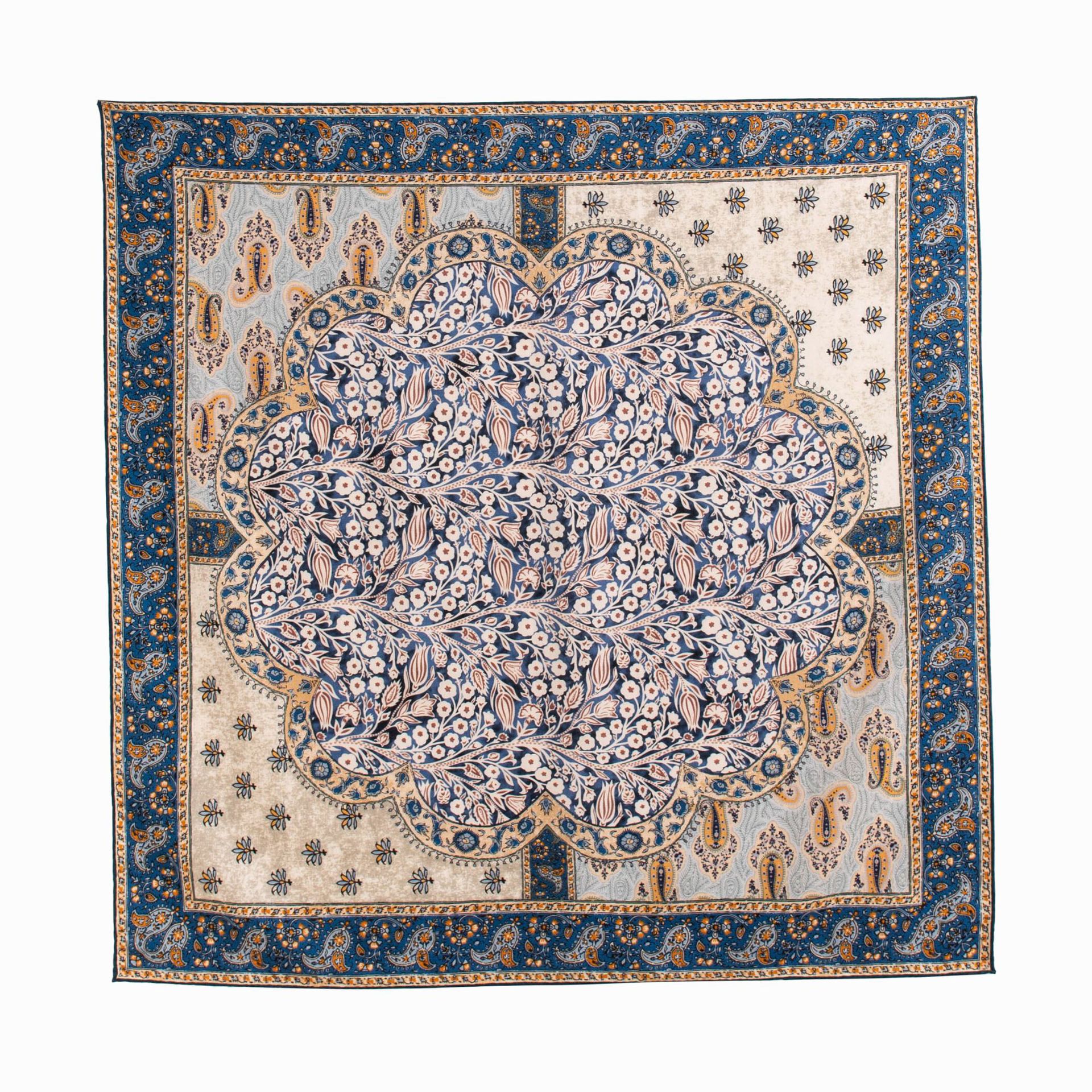 FHZ25-90208-1 Hand Rolled - Double-sided Blue Paisley