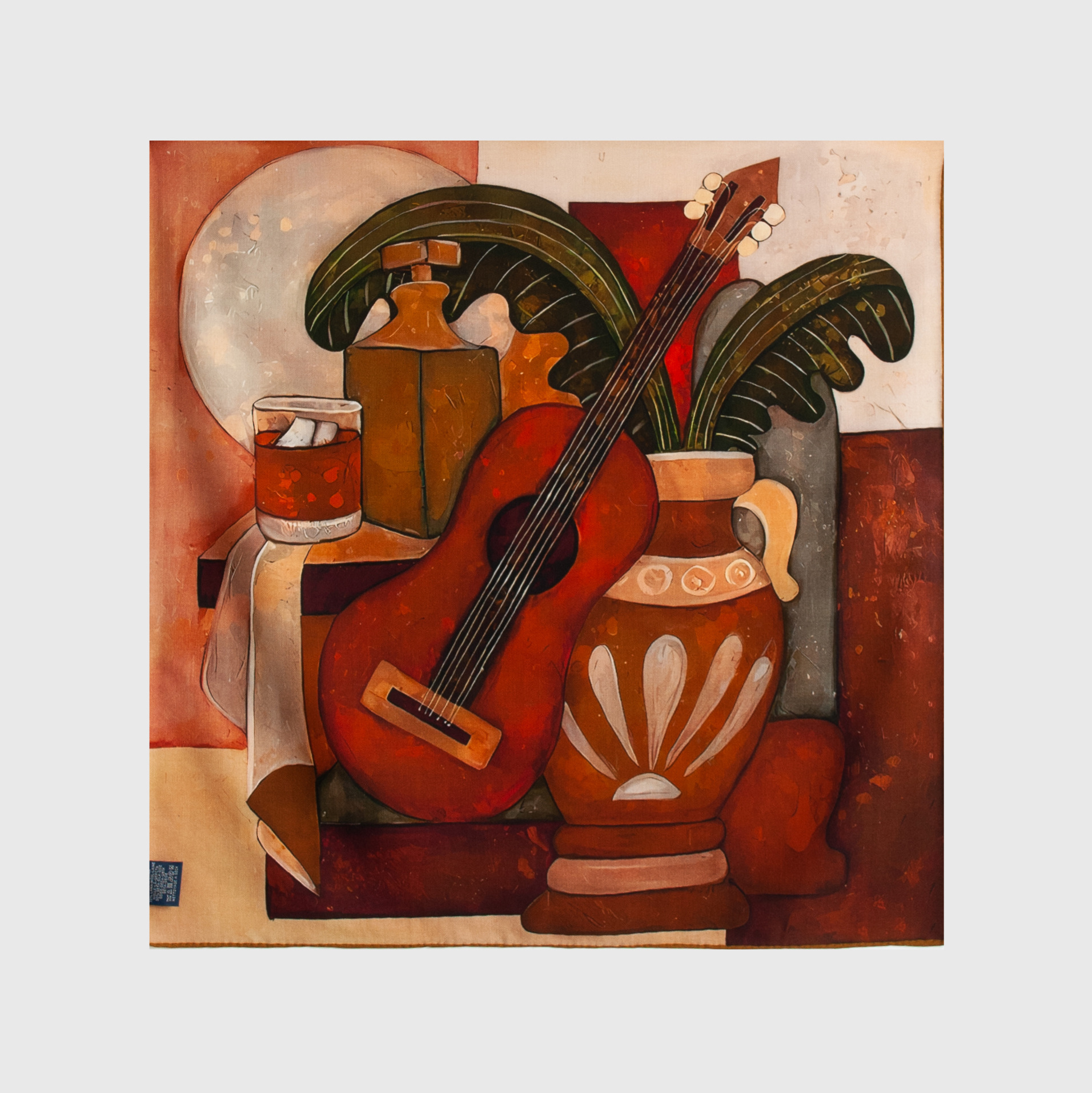 FHZ25-90078-1 Hand Rolled - Double Sided Guitar Art
