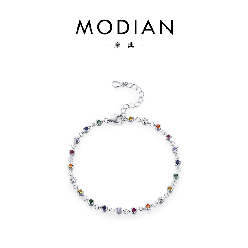 The S925 Sterling Silver Beaded Charm Bracelet - Image 5