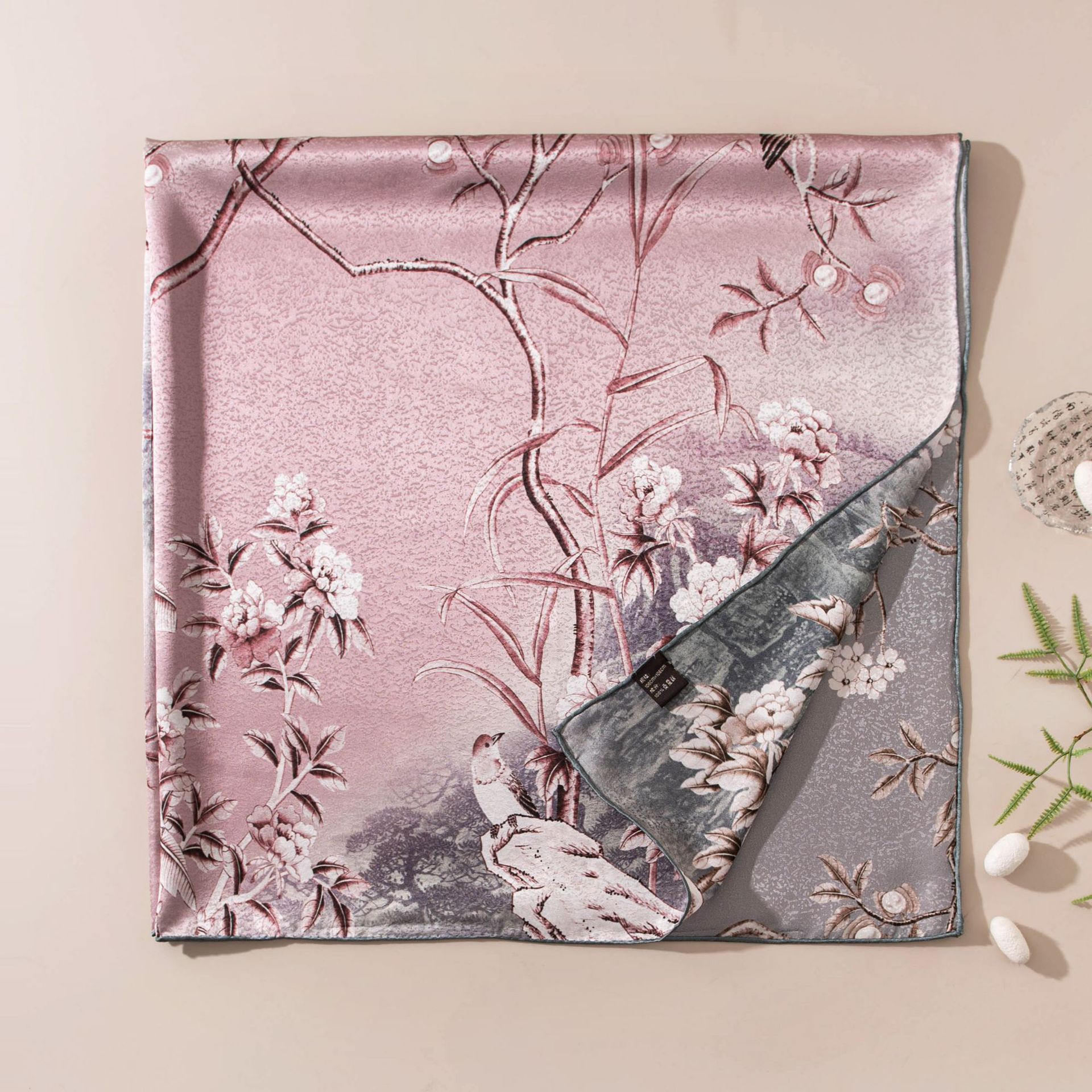 The Double-Sided Silk Square Scarf - Image 4
