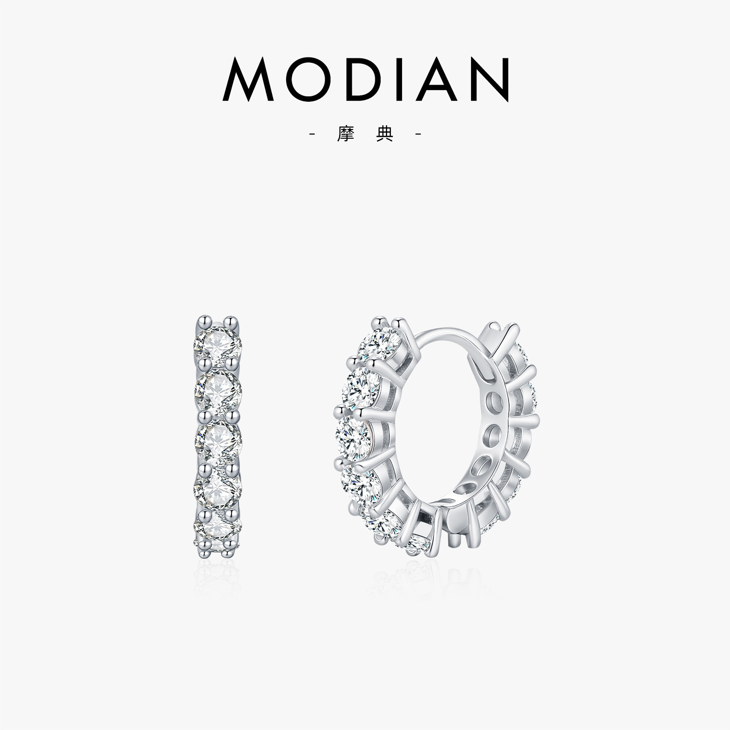The VVS1 Clarity Moissanite S925 Silver Hoop Earrings