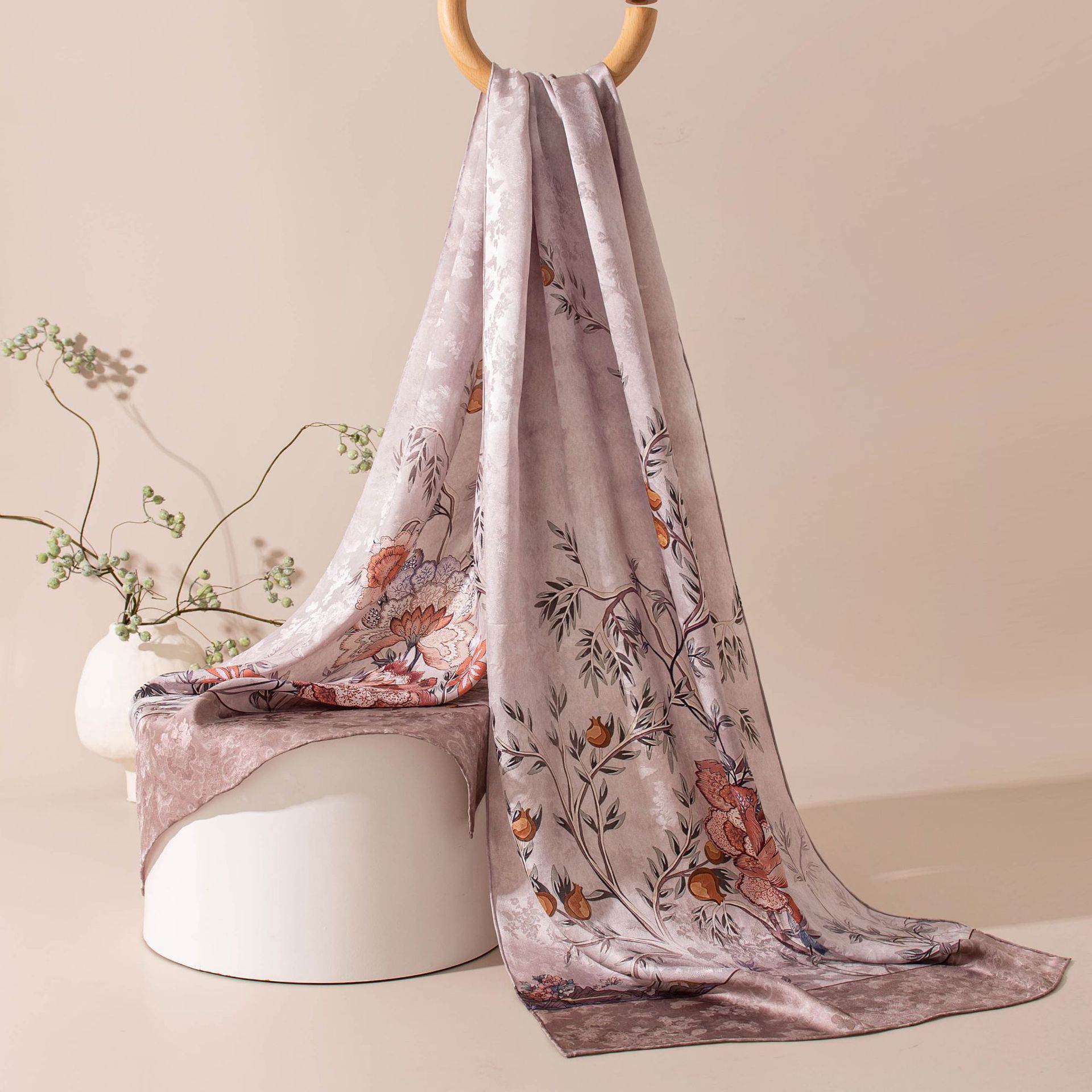 The Double-Sided Mulberry Silk Long Scarf - Image 3