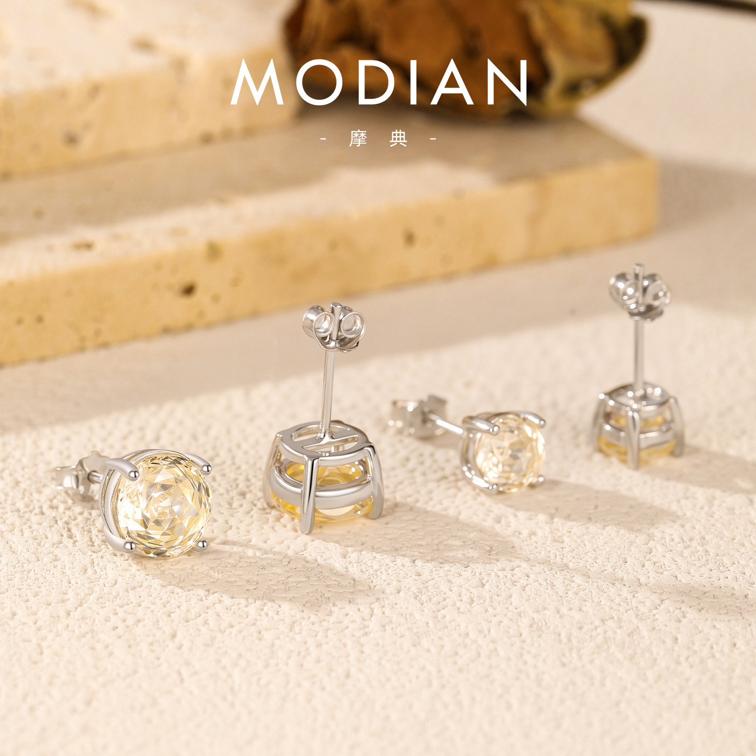 The S925 Silver Rose Cut Cubic Zirconia Stud Earrings