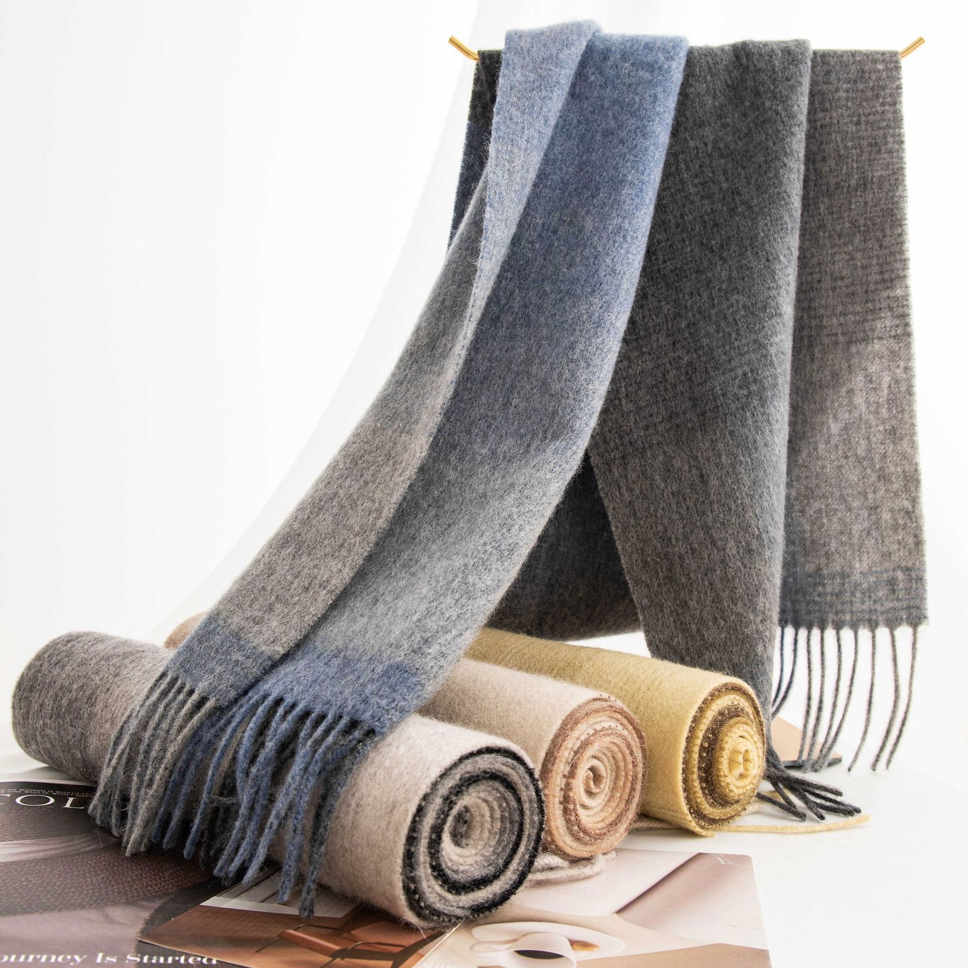 The 100% Wool Plaid Wrap Scarf